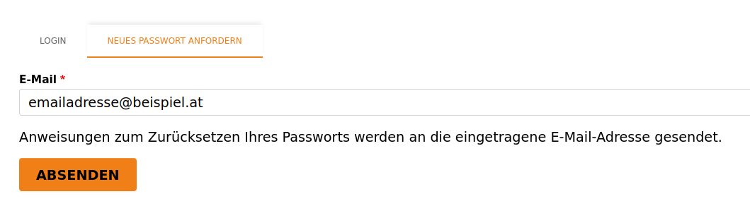 Passwort zurücksetzen